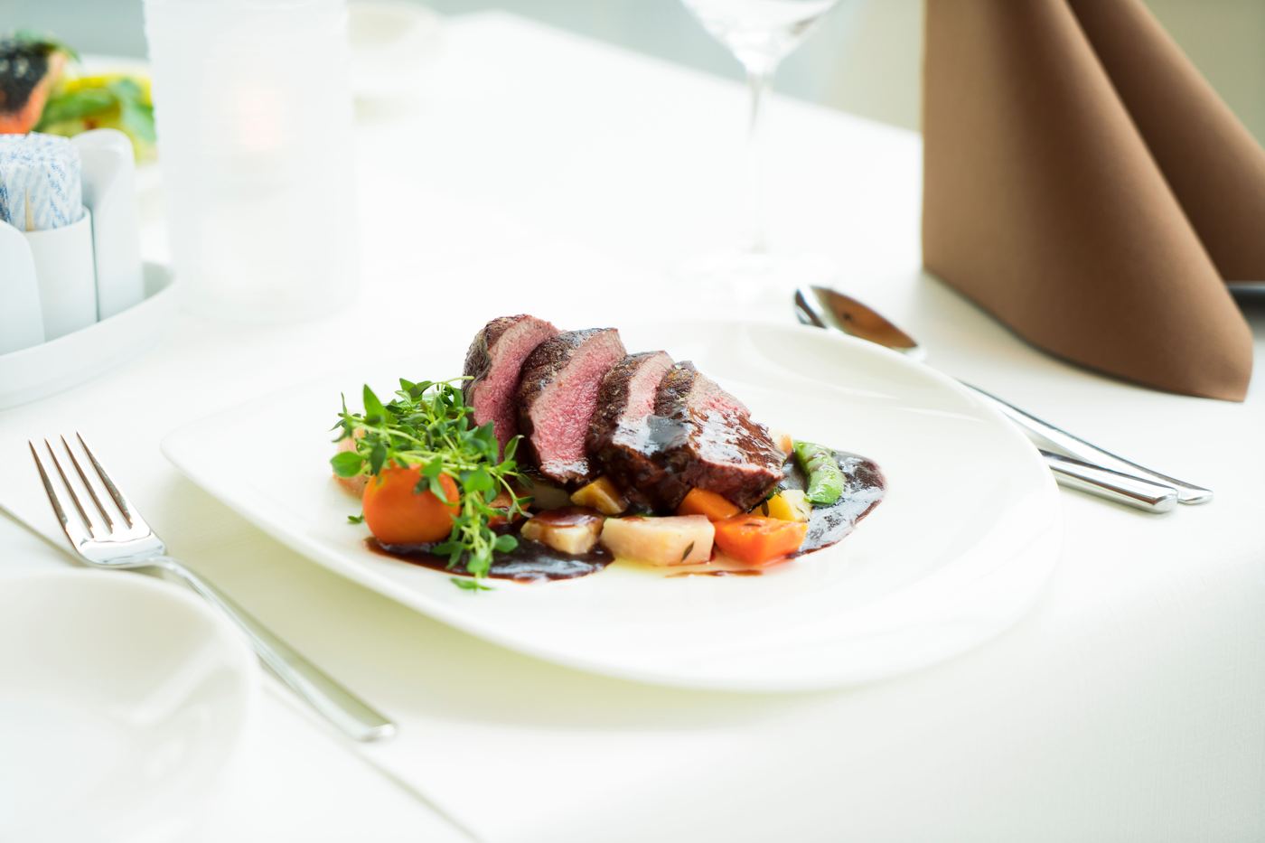 Sliced dry-aged ribeye