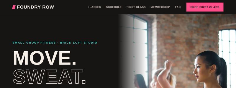 Foundry Row Fitness sample site preview
